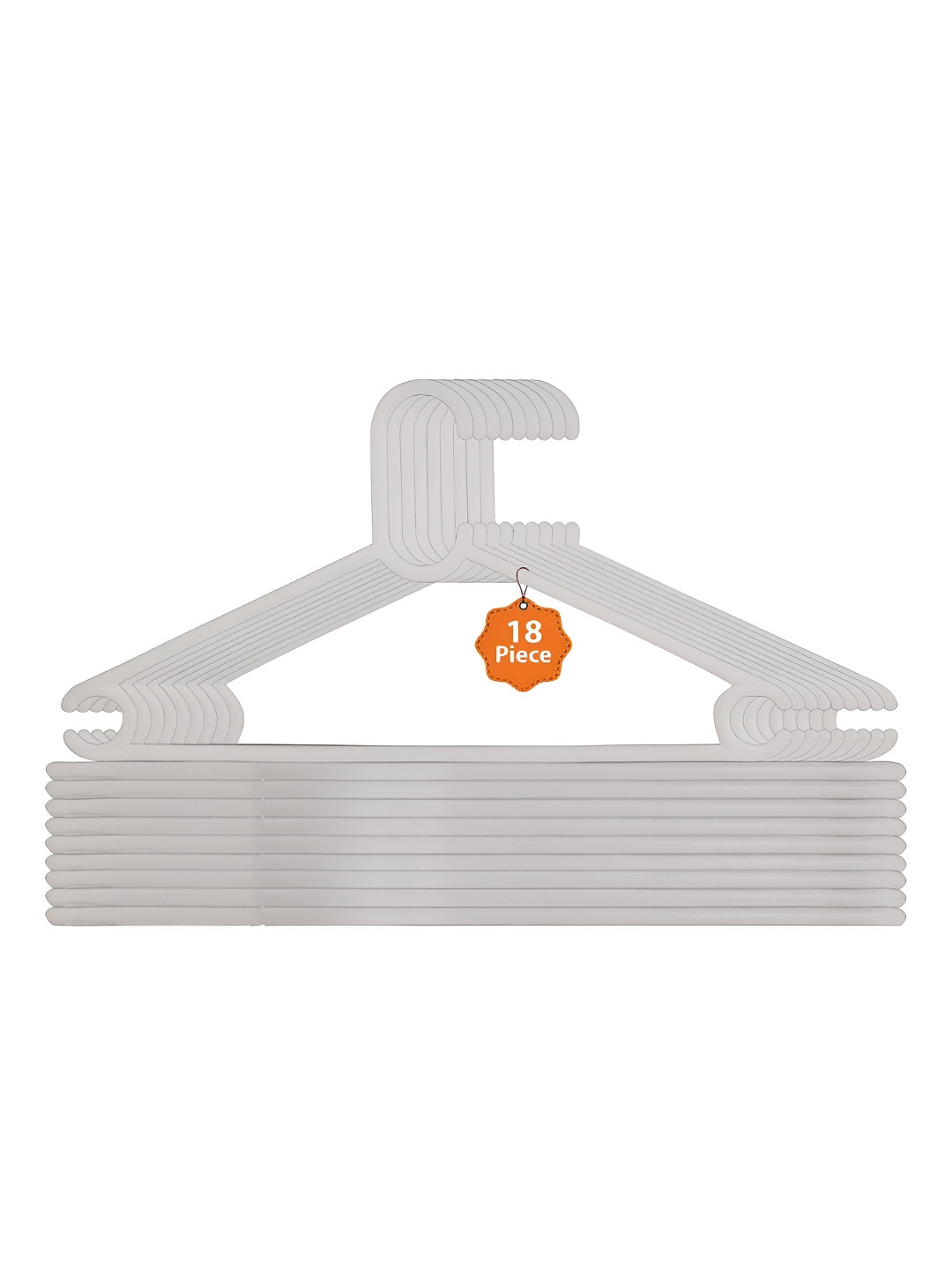 Aura 18-Pcs White Clothes Hanger