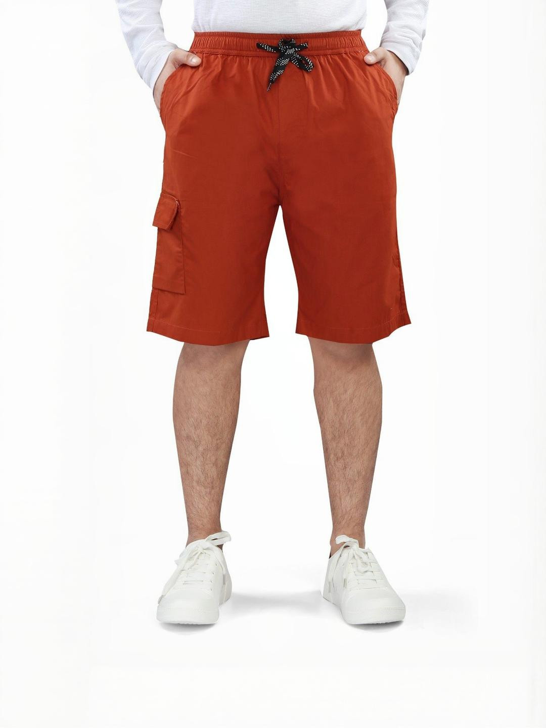 UNOseven Boys Solid Cotton Cargo Shorts