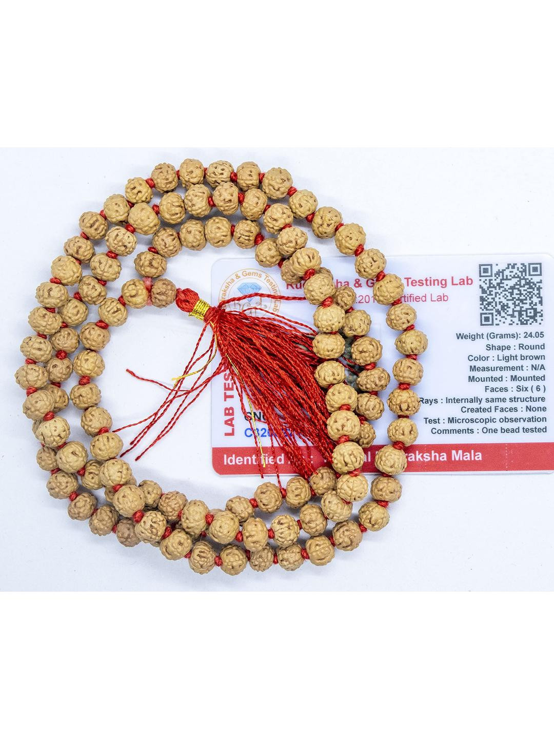 Apnisanskriti Unisex 6 Face Rudraksha 108+1 Mala