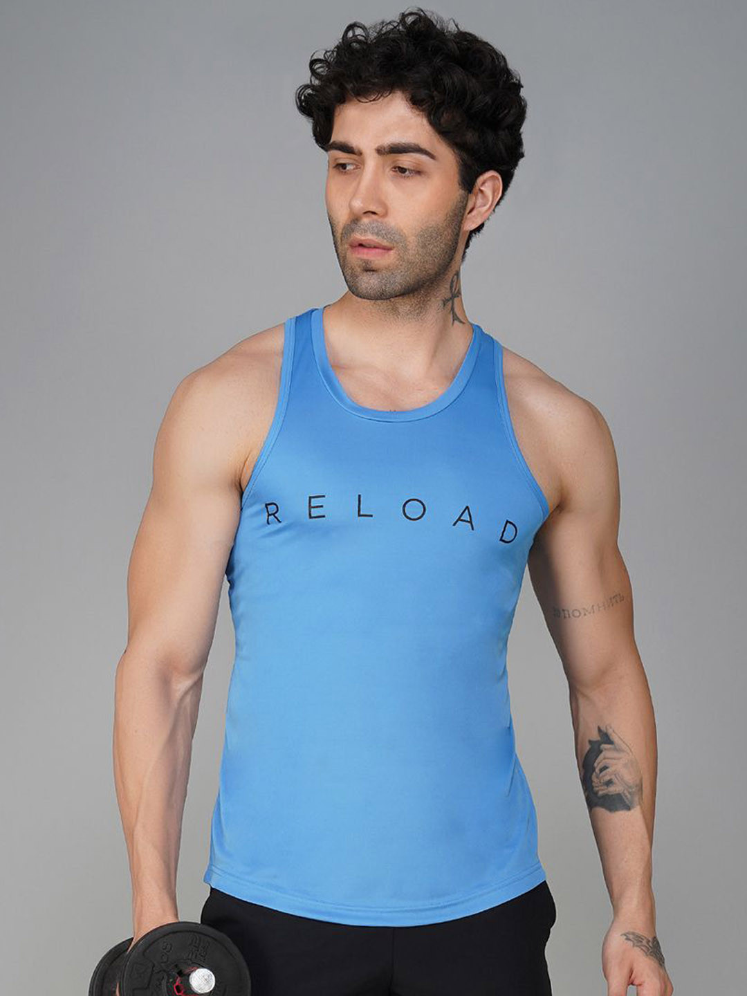 Brauch Scoop Neck Sleeveless Gym Vest M-VEST-RELOAD-SKYBLU-S