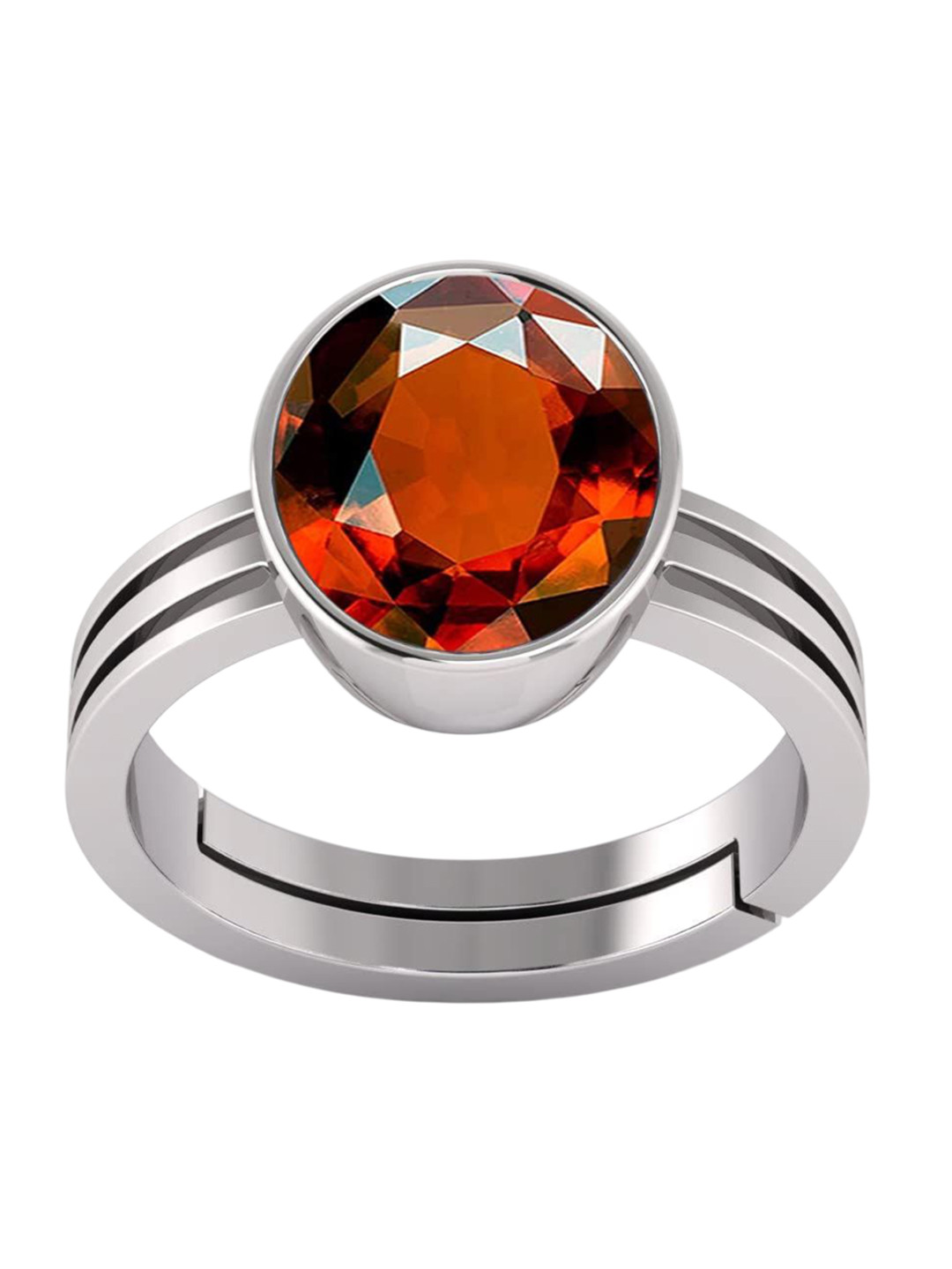 RSPR 12.25 Ratti Gomed Original Stone-Studded Panchdhatu Adjustable Finger Ring