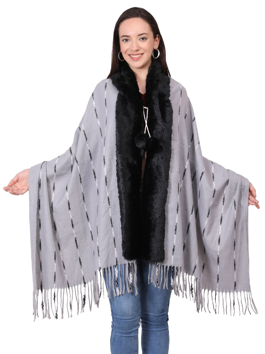 Manra Women Striped Wool Stole
