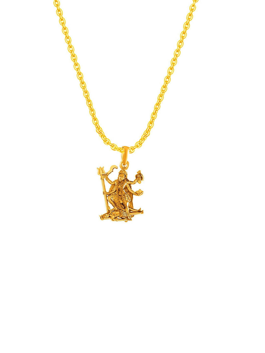 AKSHAT SAPPHIRE Men Gold-Plated Quirky Kali maa Pendants with Chains