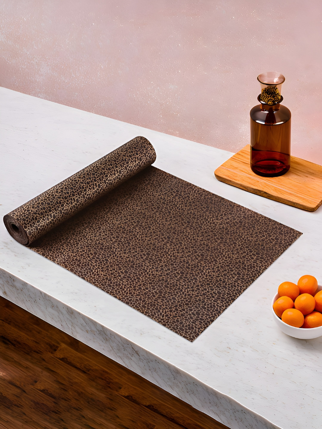 Aura Brown Set of 1 Regular Shelf Liner Organisers