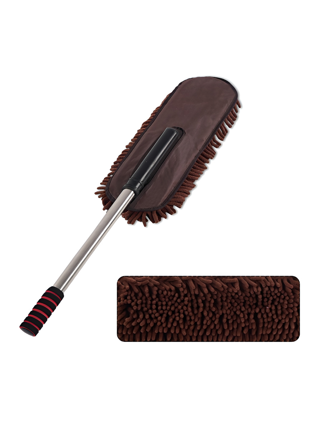 Aura Brown PVC Solid Bath Accessories Set