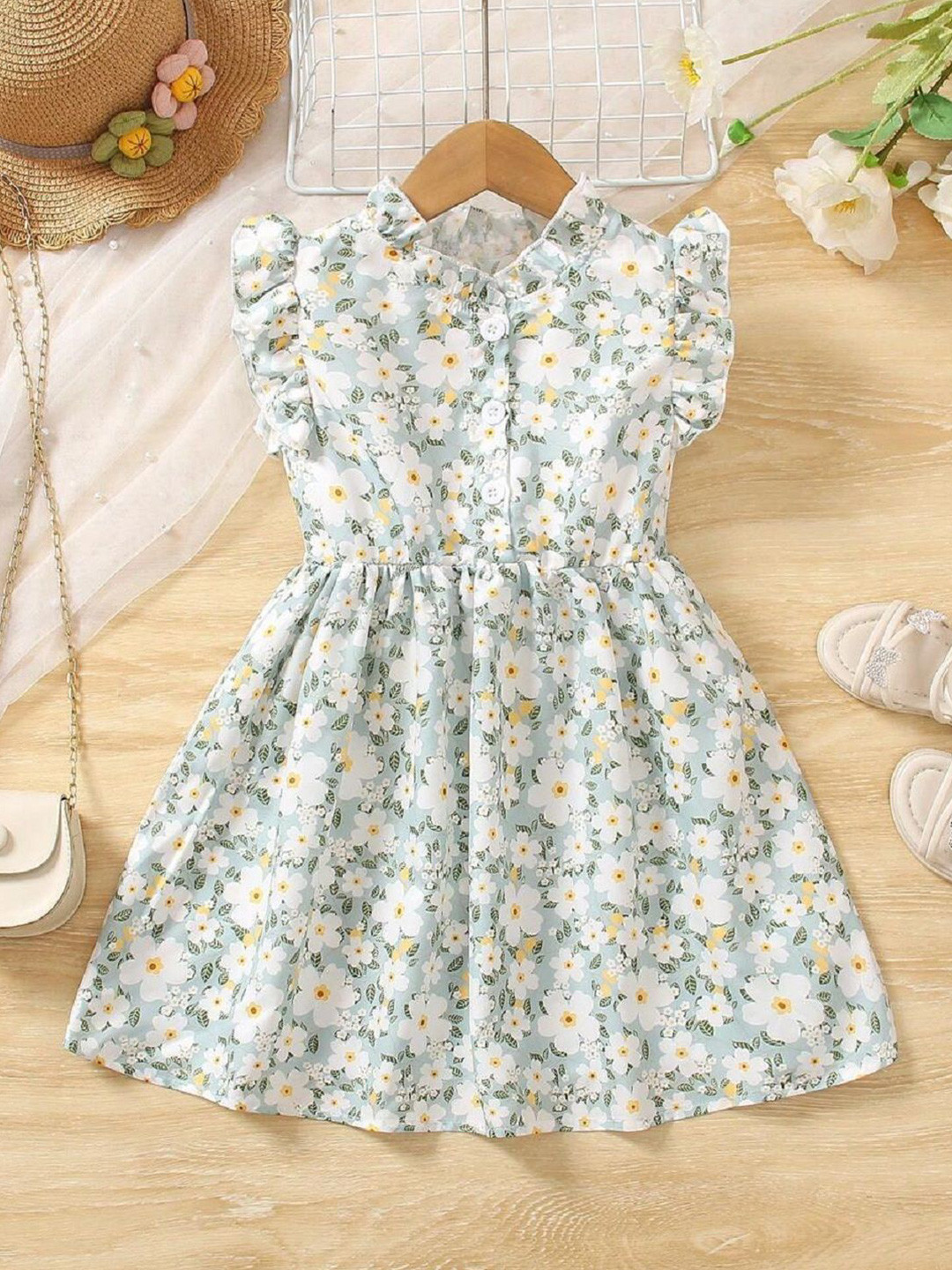 Billion Girls Floral Printed Fit & Flare Dress