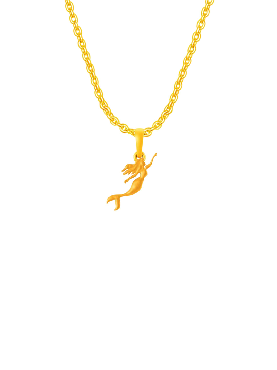 AKSHAT SAPPHIRE Men 925 Silver 22Kt Gold-Plated Quirky Mermaid Pendants With Anchor Chain