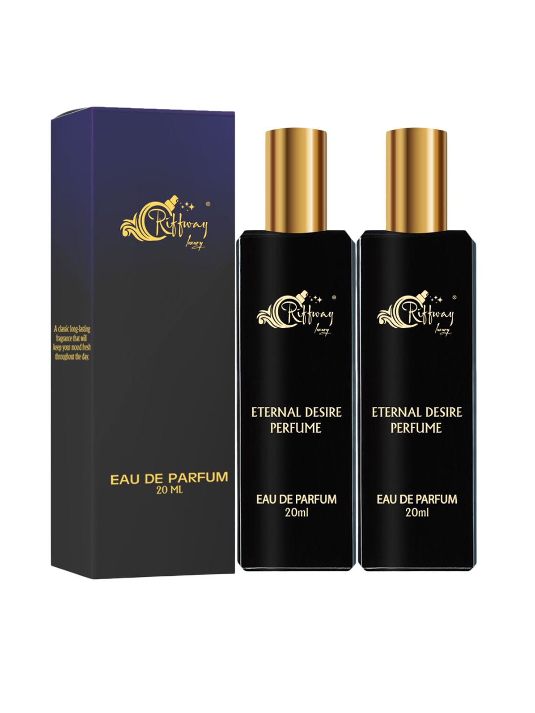 riffway Set Of 2 Eternal Desire Long Lasting Eau De Parfum- 20 ml Each