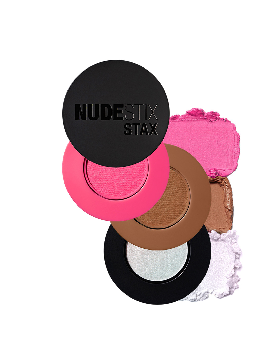 Nudestix 3-Pcs Sunpink Glow Stax Blush Kit- 2.5 g- Magenta Matte- Sunstone- Magic Aura