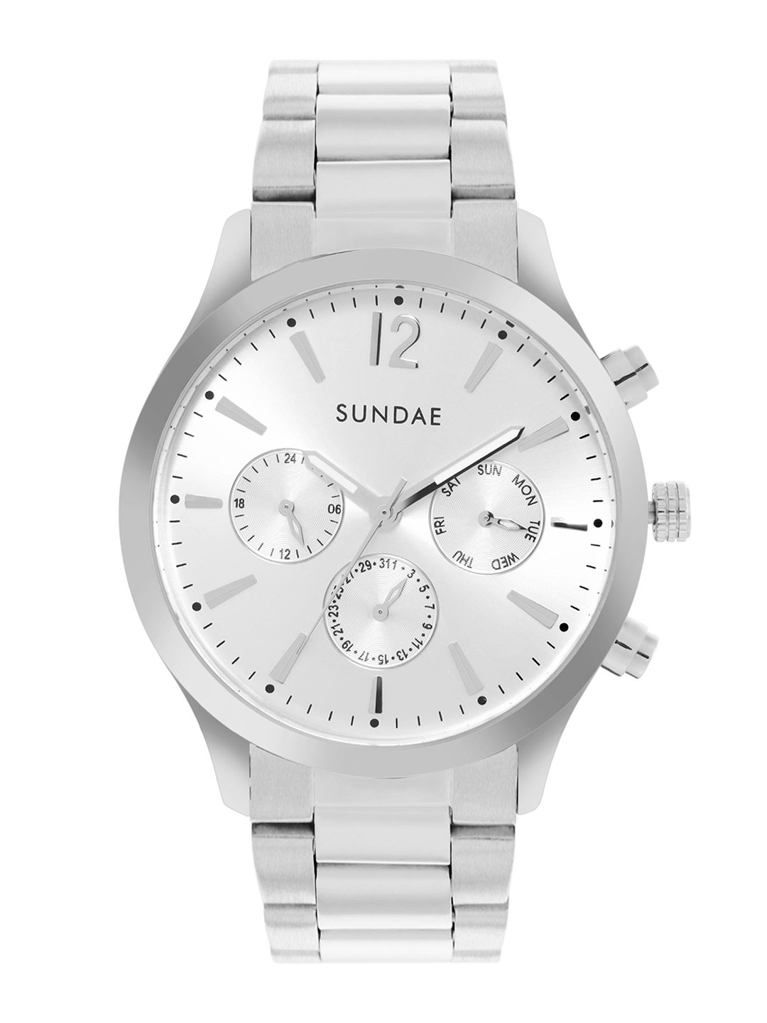 SUNDAE Men Dial & Stainless Steel Bracelet Style Analogue Watch 788907 OM-96 IPS VX9J4