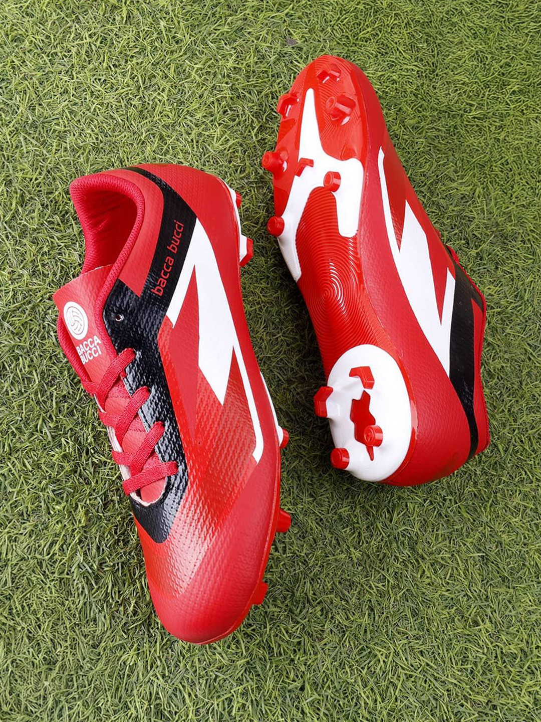 bacca bucci Strike Men X Firm Ground Red Fury UK 6 Football Shoes