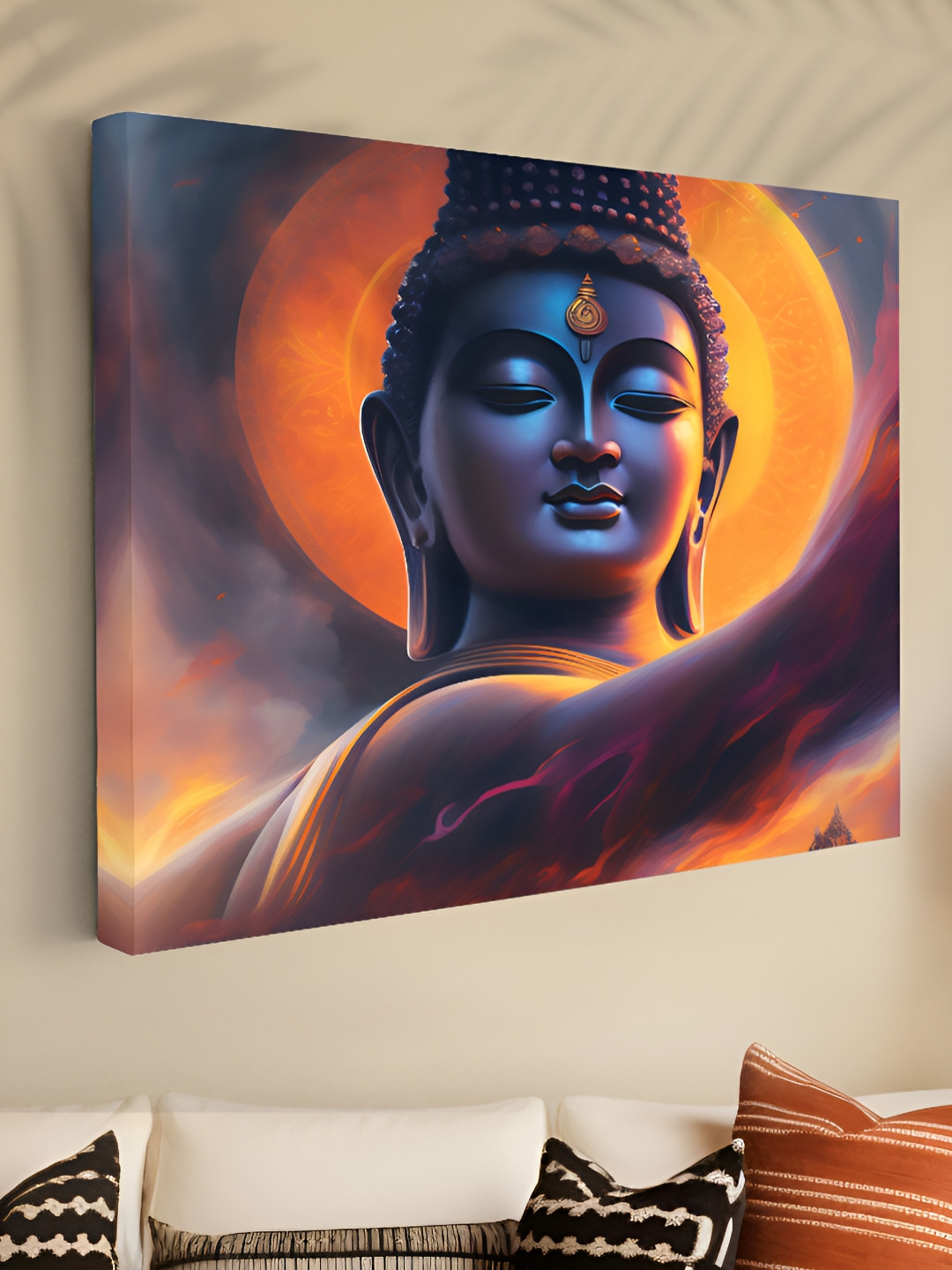Myntra Elegant Homes Radiant Buddha Canvas Wall Rectangle Paintings Wall Art - 18x24In