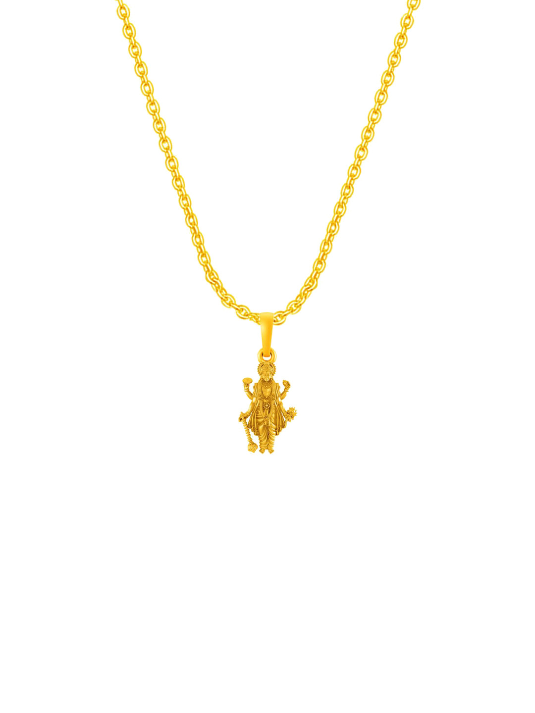 AKSHAT SAPPHIRE 22 KT Gold Plated Vishnu Pendants With Chains