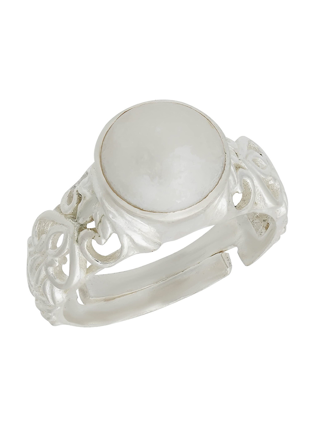 RSPR 7.25 Ratti 6.60 Carat Natural Moti Pearl-Studded Adjustable Finger Ring