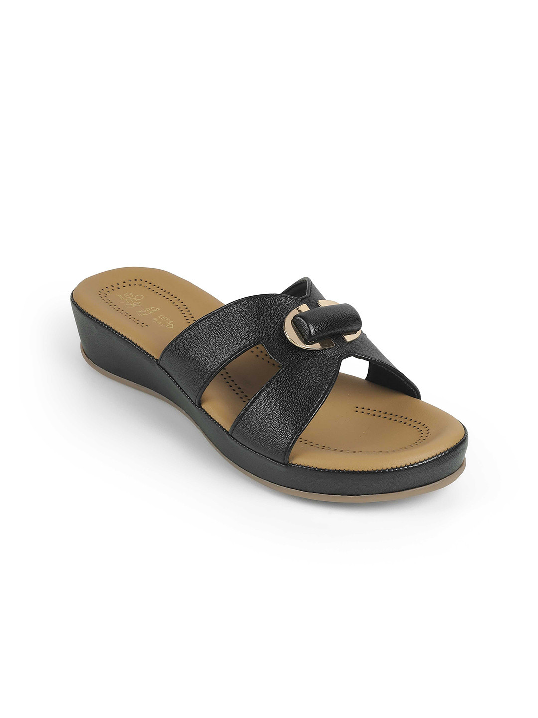 Tresmode Helsinki Women Black Casual Platform Flats