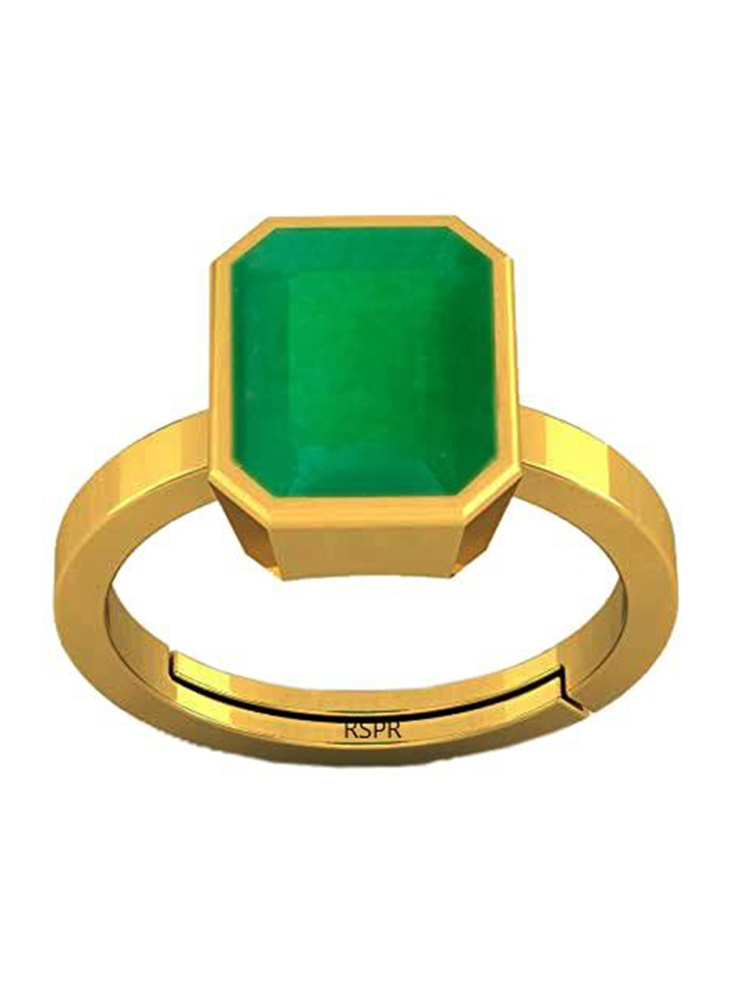 RSPR Certified 11.25 Ratti 10.62 Carat Emerald Panna Gemstone Finger Ring