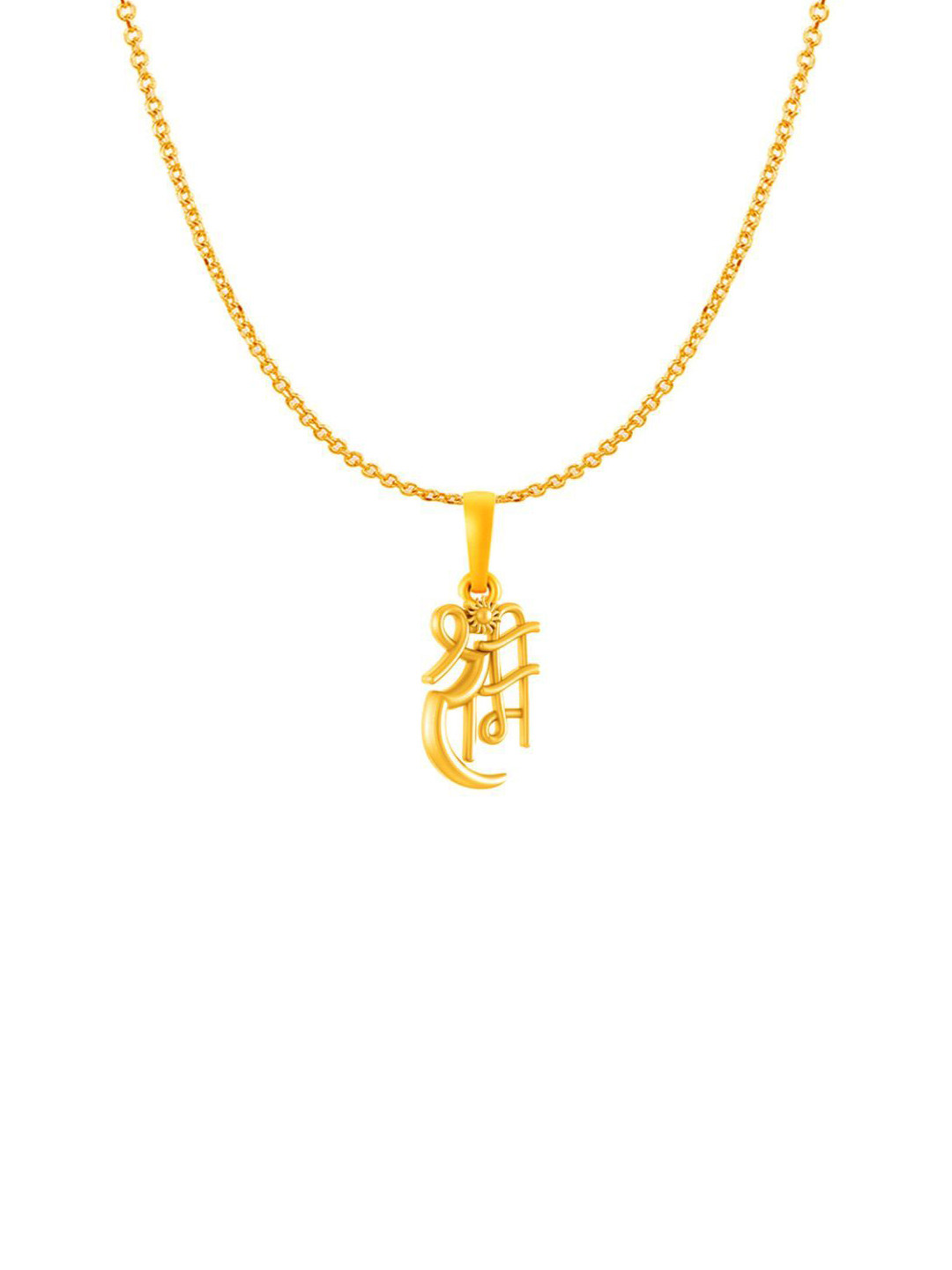 AKSHAT SAPPHIRE 92.5 Silver 22KT Gold Plated Geometric Ram Pendant with Anchor Chain