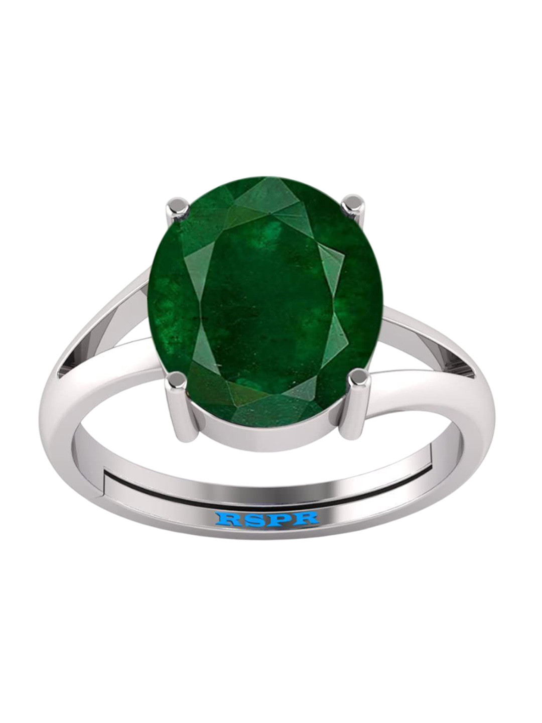 RSPR 6.25 Ratti 5.62 Carat Emerald Panna Gemstone-Studded Finger Ring