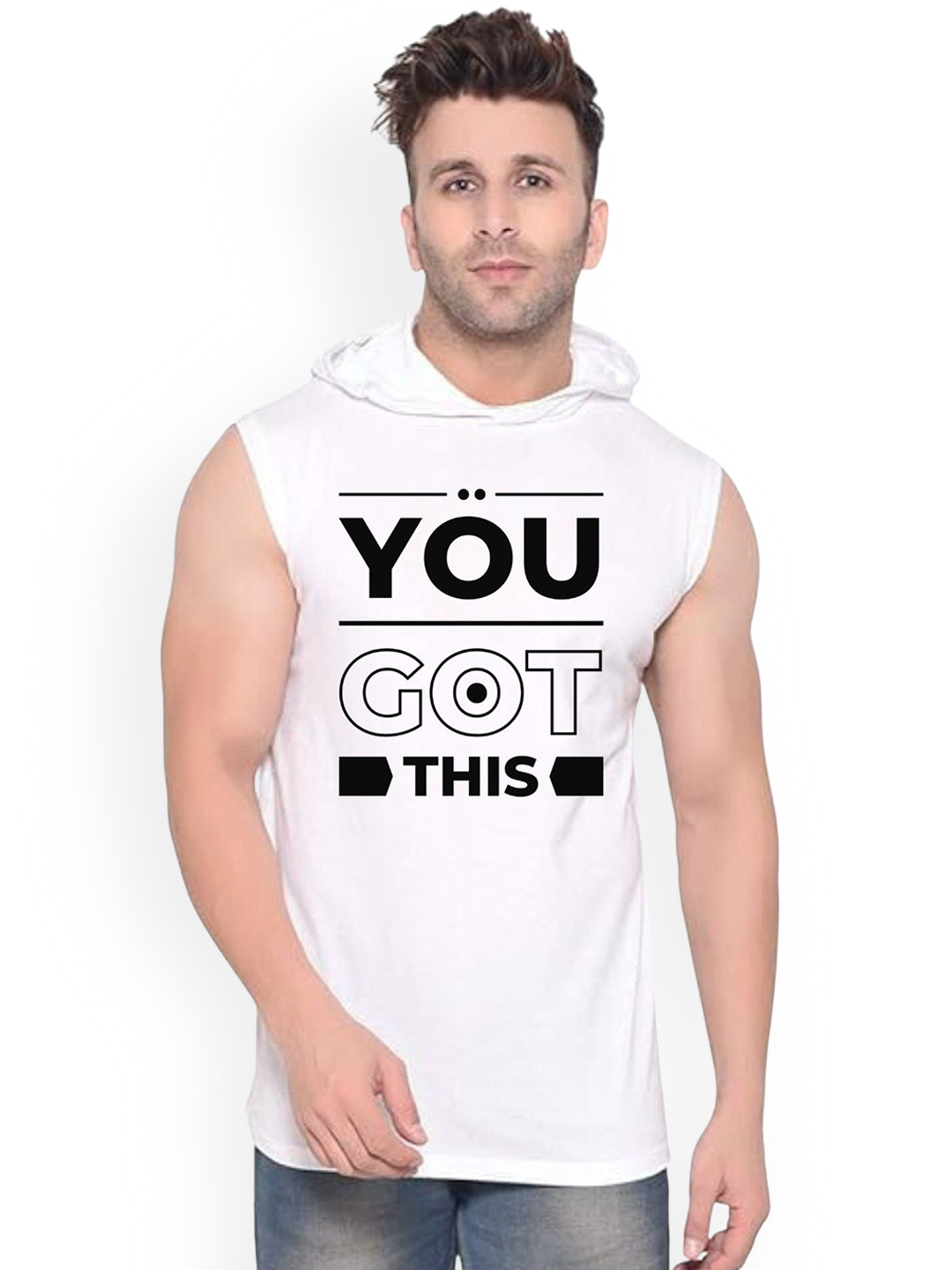 FABSTIEVE You Got This Printed Gym Vest VK T-050_Print-281_gym_vest_White_M