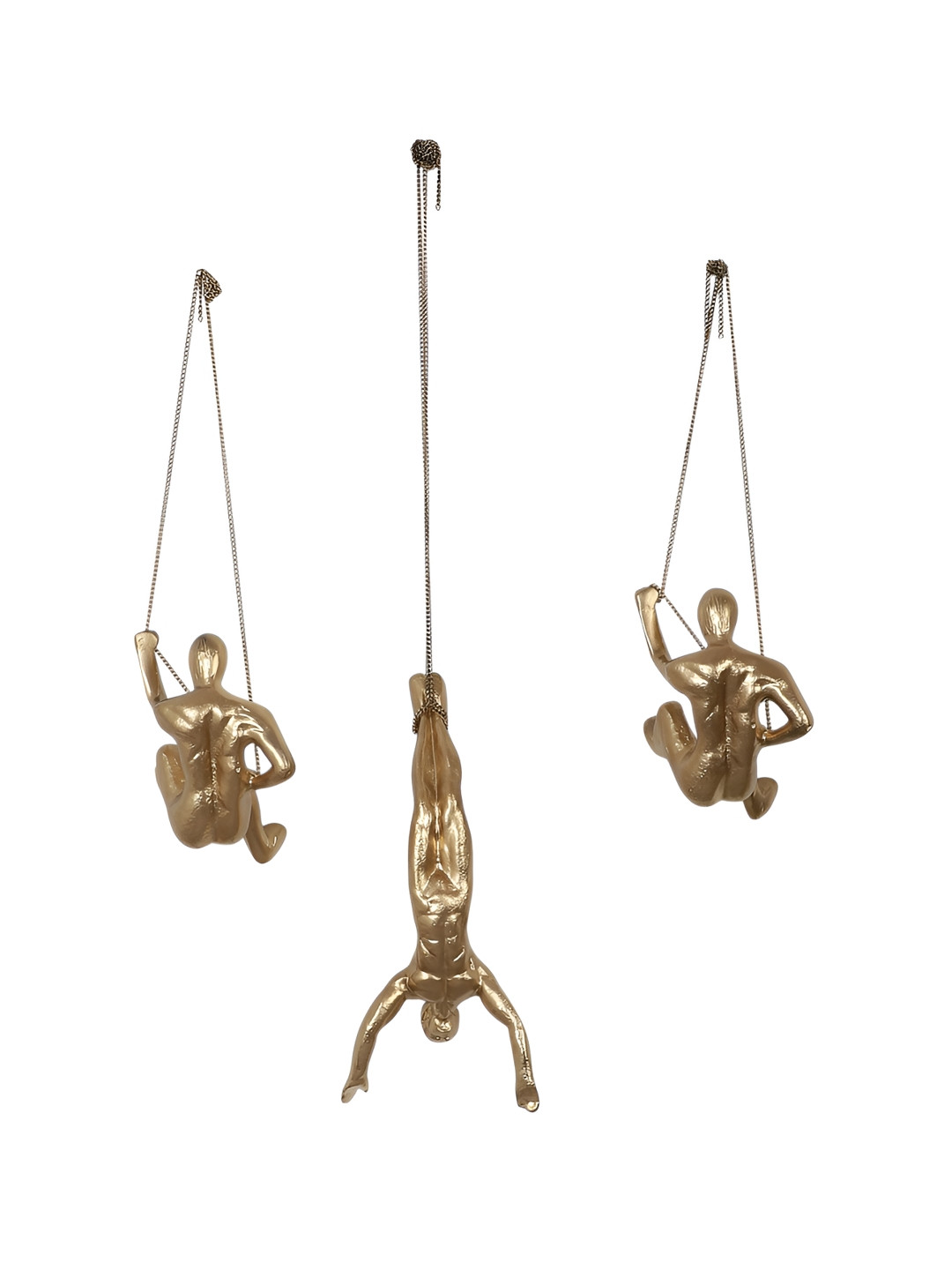 Amaya Decors Men Aluminium Matte Hanging Hall 3Pcs Abstract Wall Decor-11In