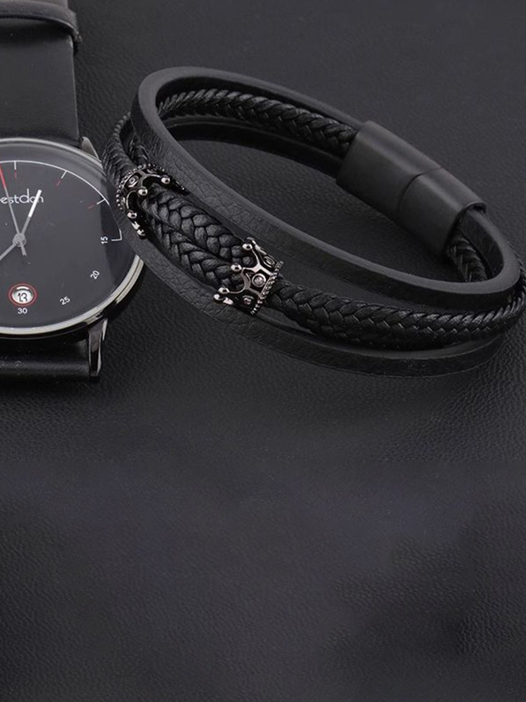 StyleCast x Revolte Men Silver-Plated Link Bracelet