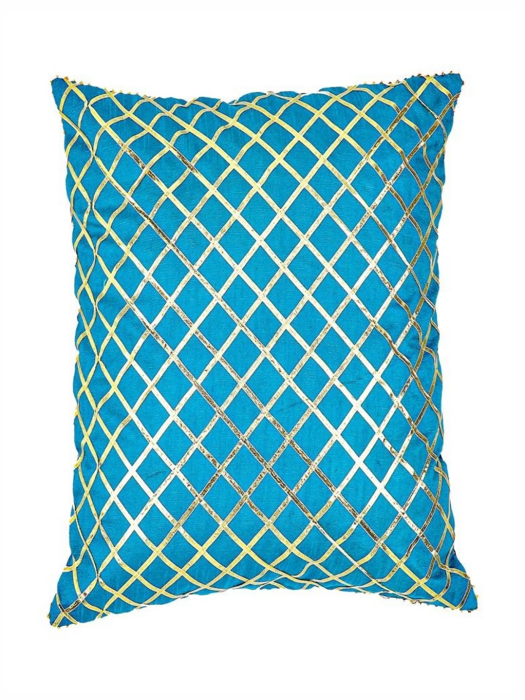 MERA HAAT Blue Checked Square Cushion Covers