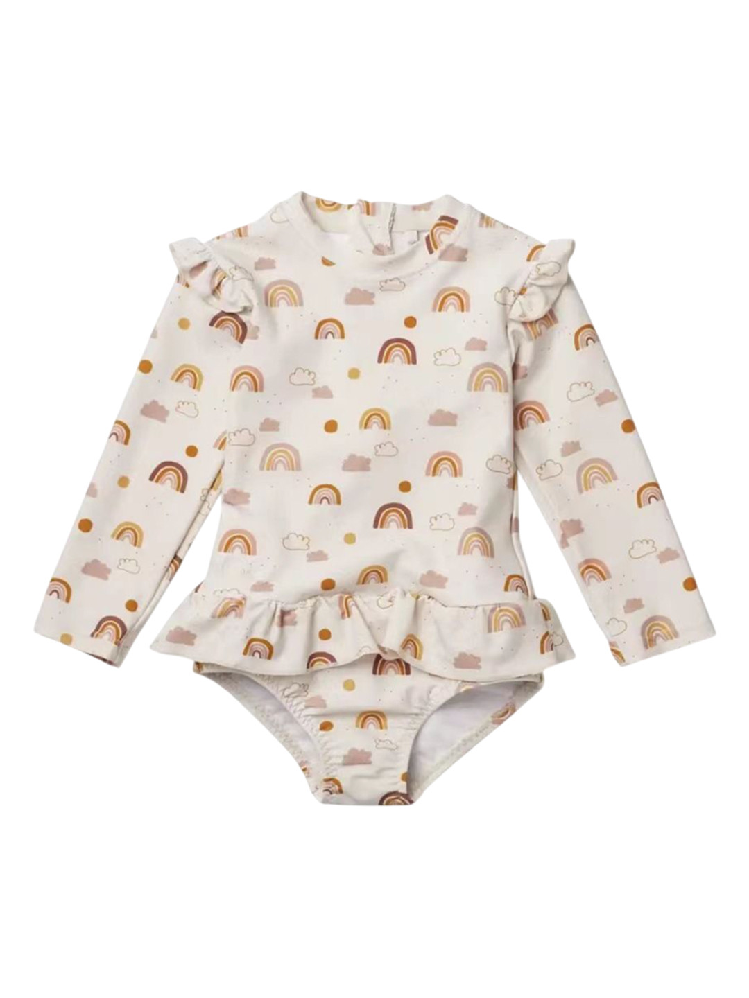 StyleCast x Revolte Girls Rainbow Printed Swim Suit