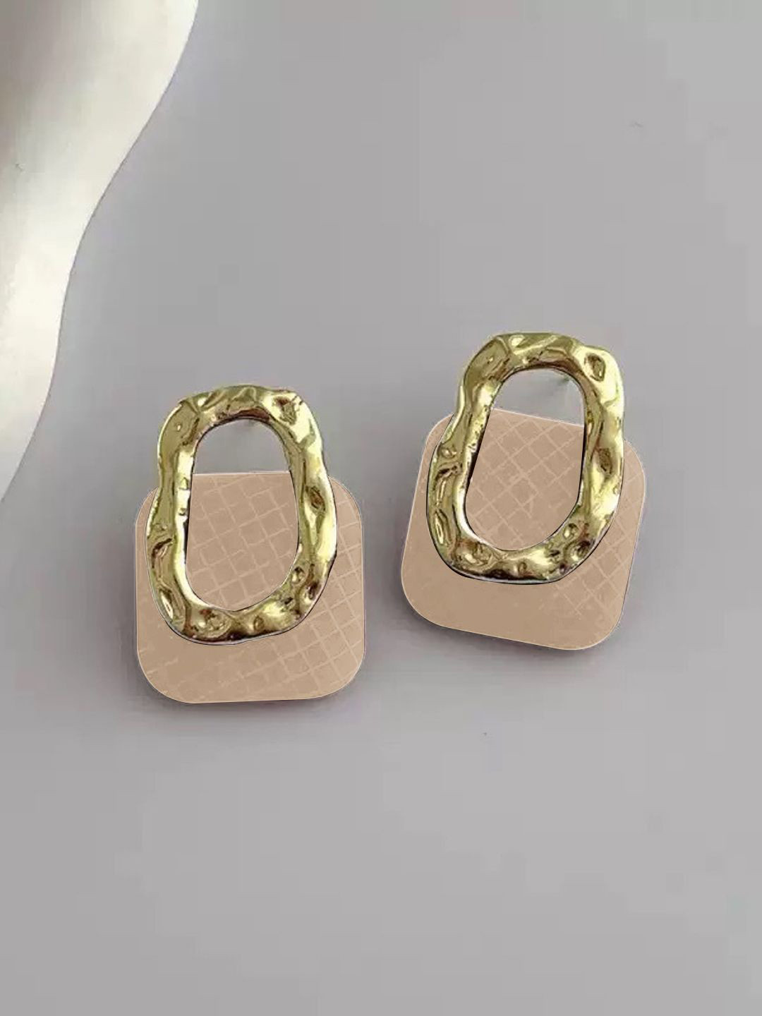 BEYTER Sterling Silver Square Quirky Earrings