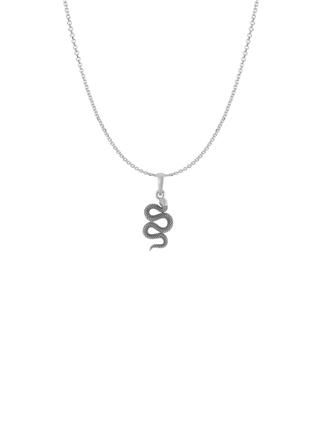 AKSHAT SAPPHIRE 925 Sterling Silver Snake Pendant With Anchor Chain