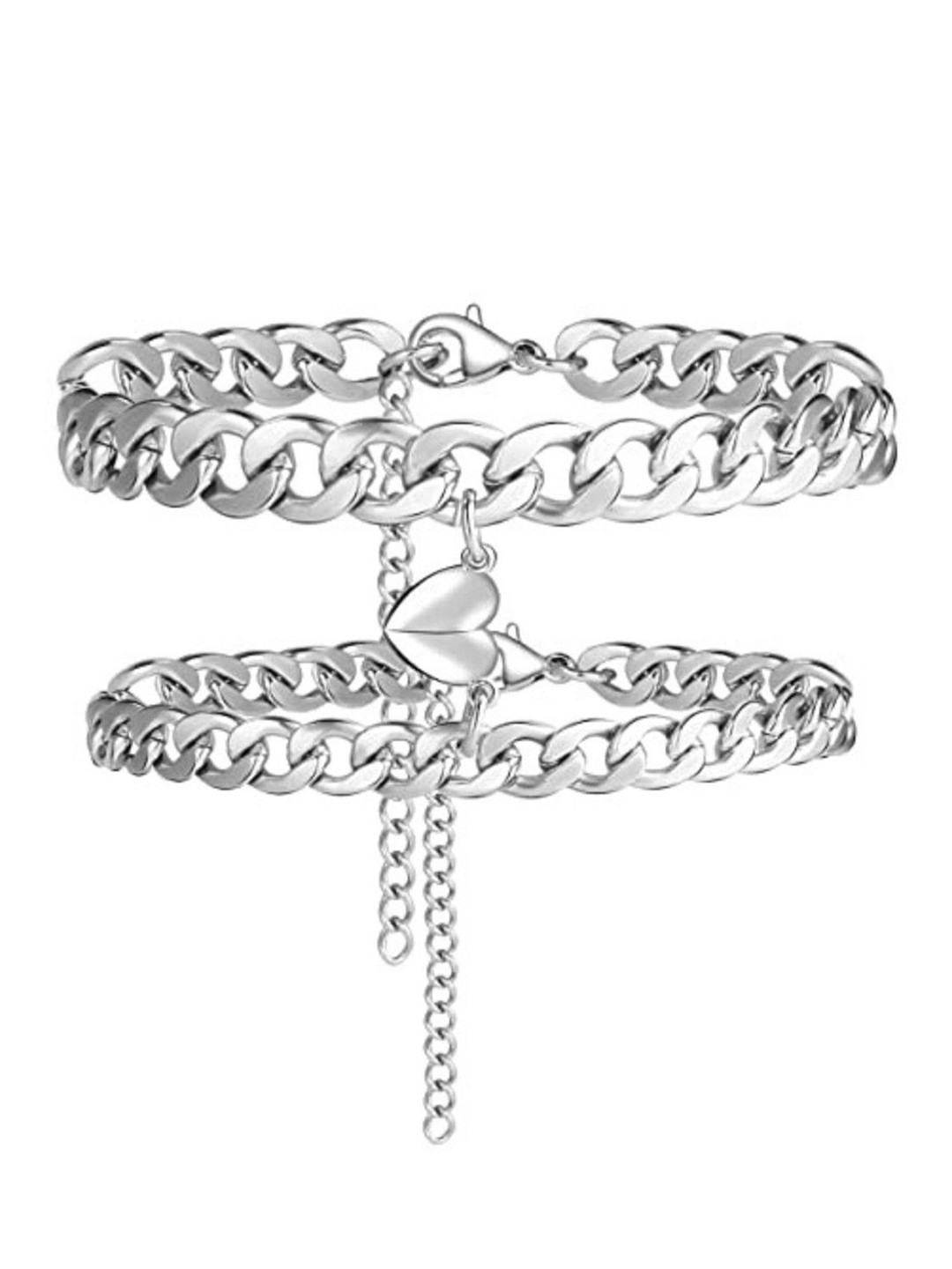 J.S ENTERPRISES Unisex 2 Link Bracelet