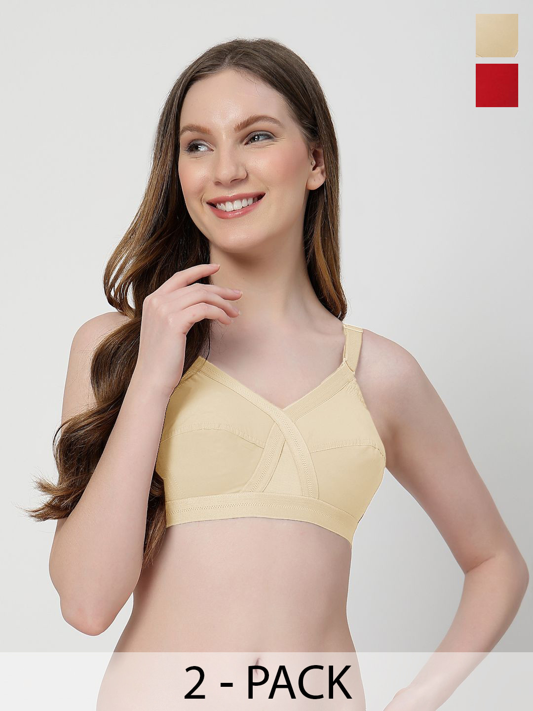 LILY Pack Of 2 Full Coverage Cotton Minim er Bra