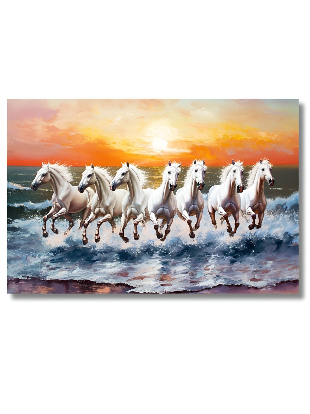 Viventiq White & Yellow Canvas Birds & Animals Wall Art