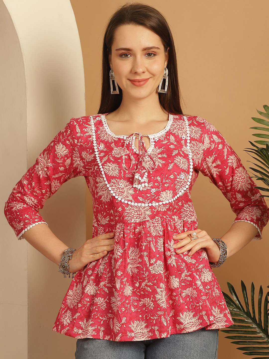 Merira Jaipuri Women Pure Cotton Tunics