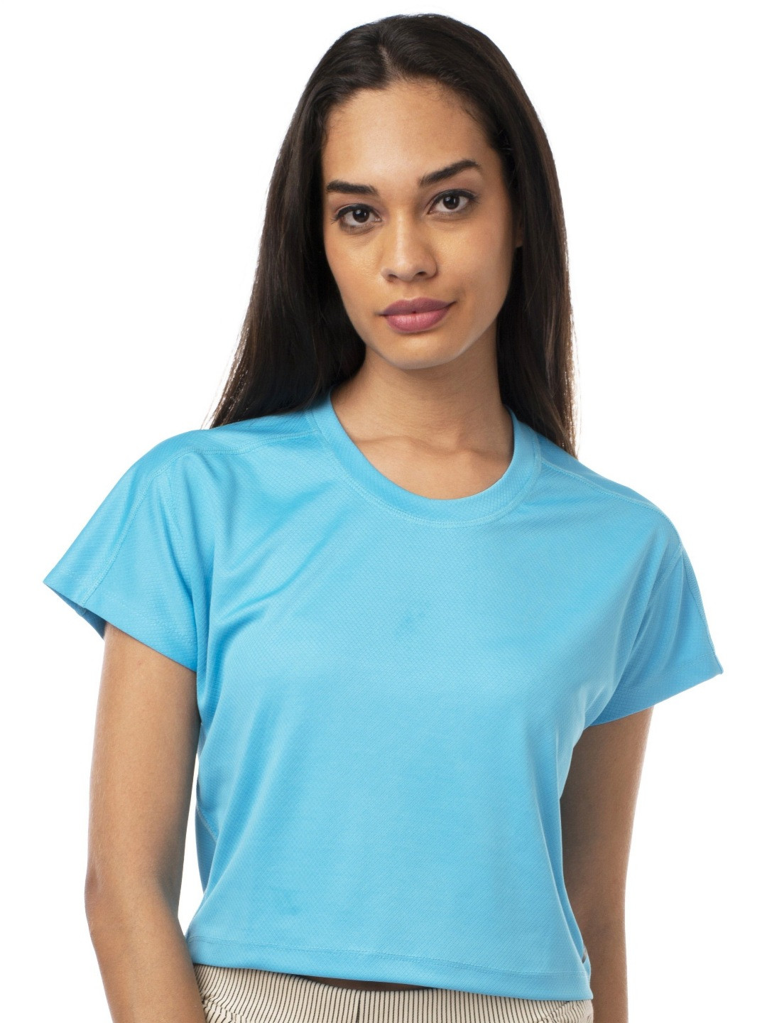 THIRD ELEMENT Solid Regular Fit Crop Tee