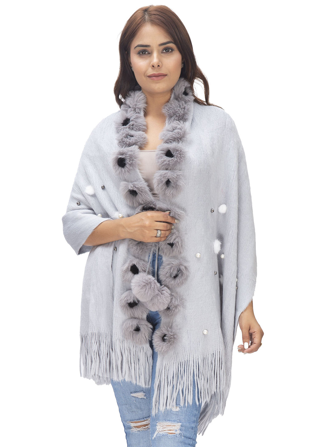 Manra Tasselled Border Woolen Shawl