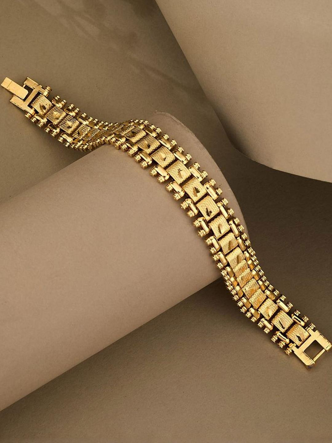 Drop Gold-Plated Interlocked Link Bracelet