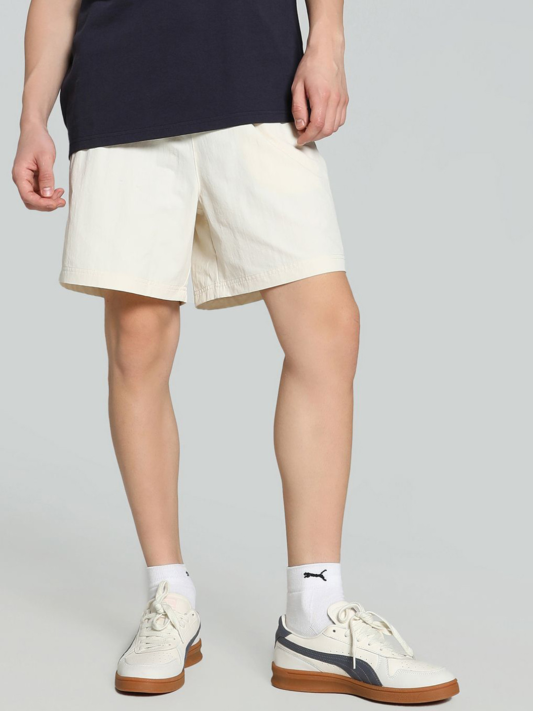 Puma Men Relaxed Fit Mid Rise Nylon Shorts