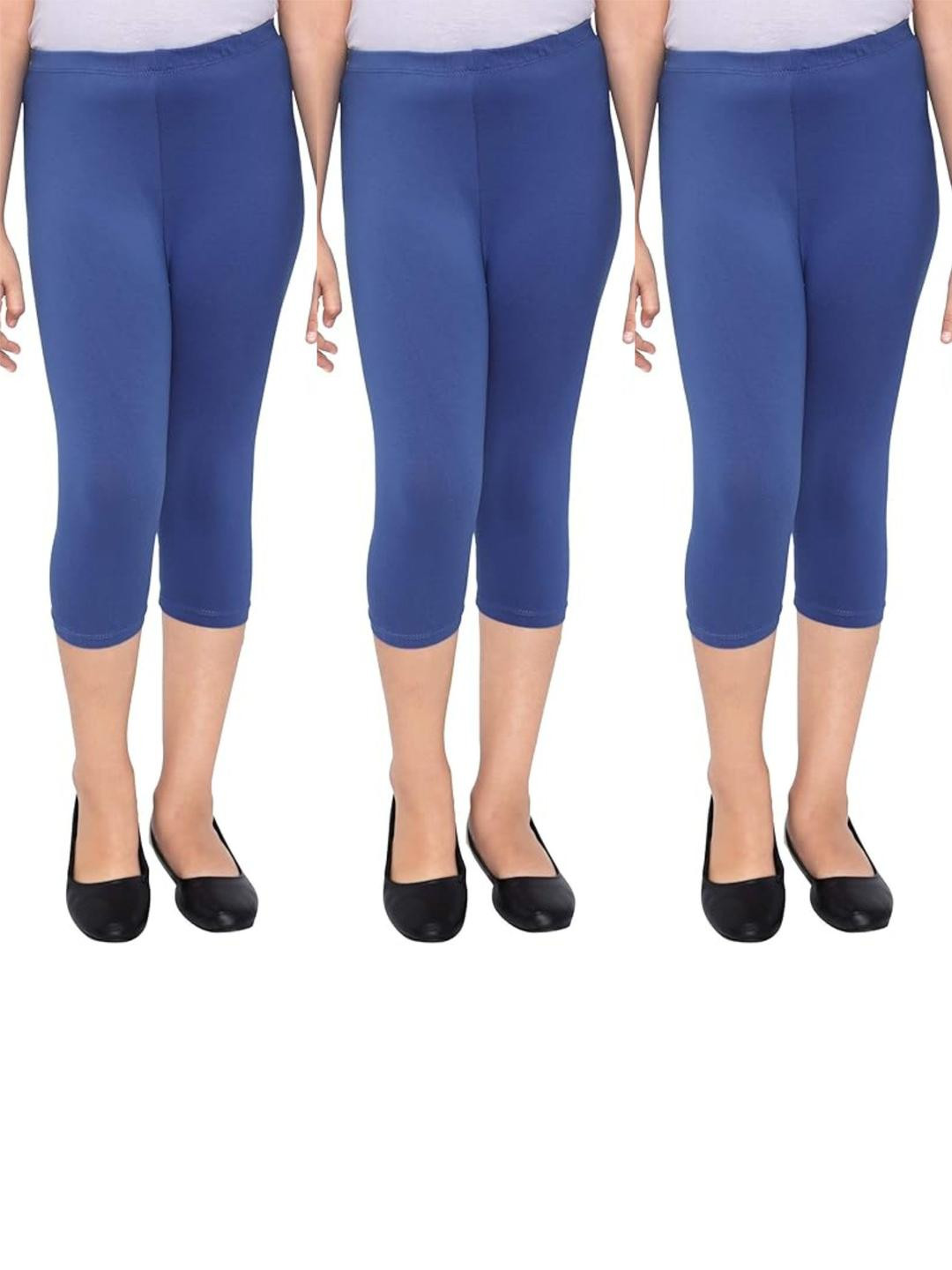 Tik Tok WEARS Girls Blue Cotton Capris