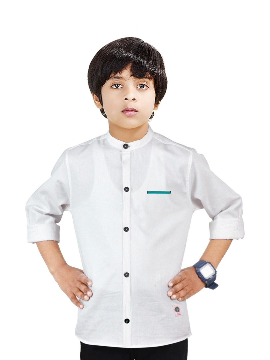 MADE IN THE SHADE Boys Mandarin Collar Cotton Casual Shirt