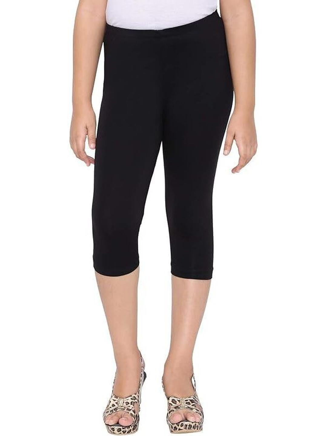 Tik Tok WEARS Girls Black Cotton Capris