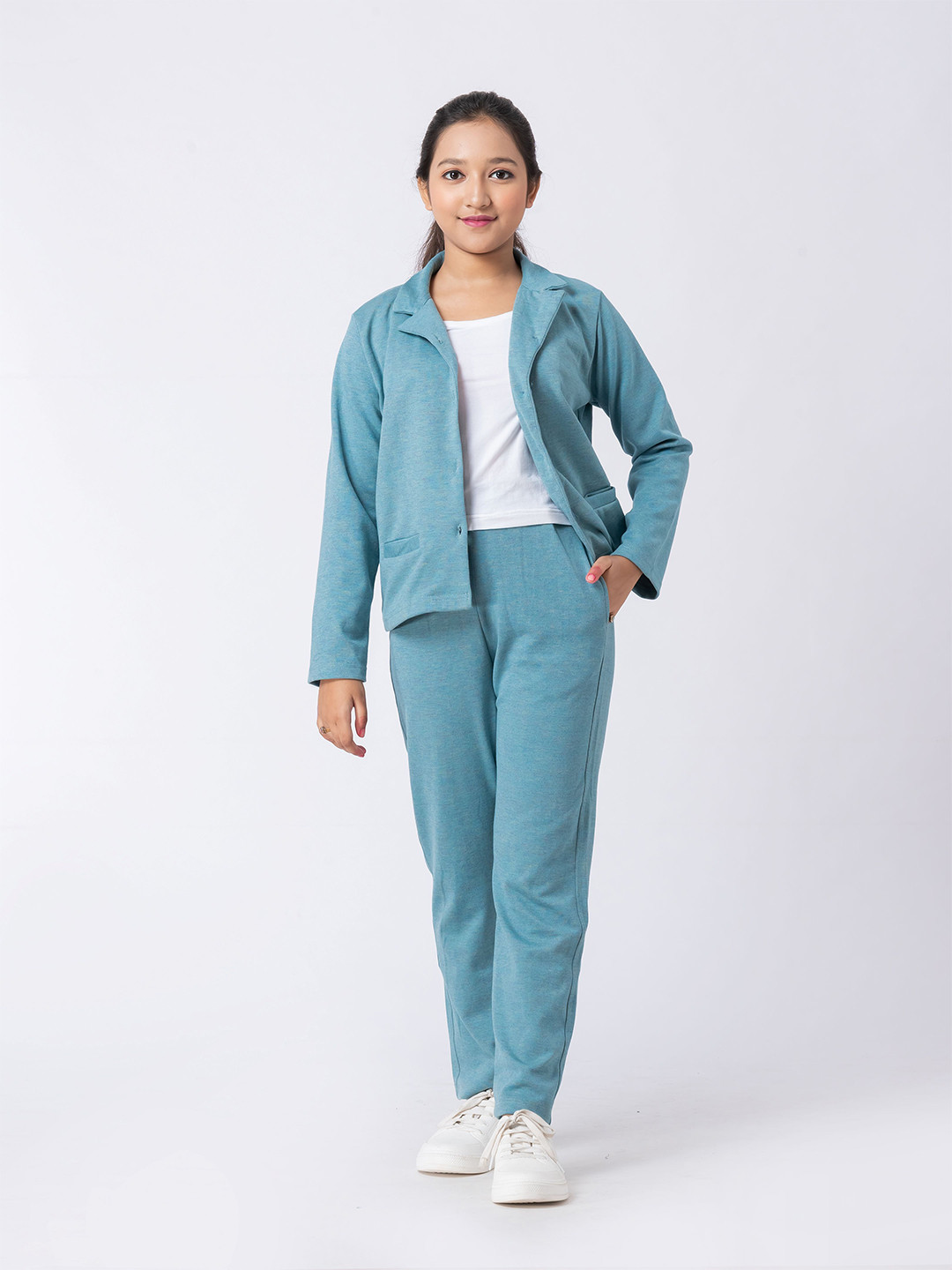 Taatoom Set of 3 Knitted T-shirt Pants and Full Sleeves Jacket