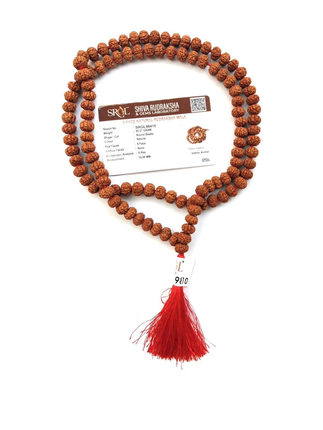Apnisanskriti Unisex 6-Face Rudraksha Mala