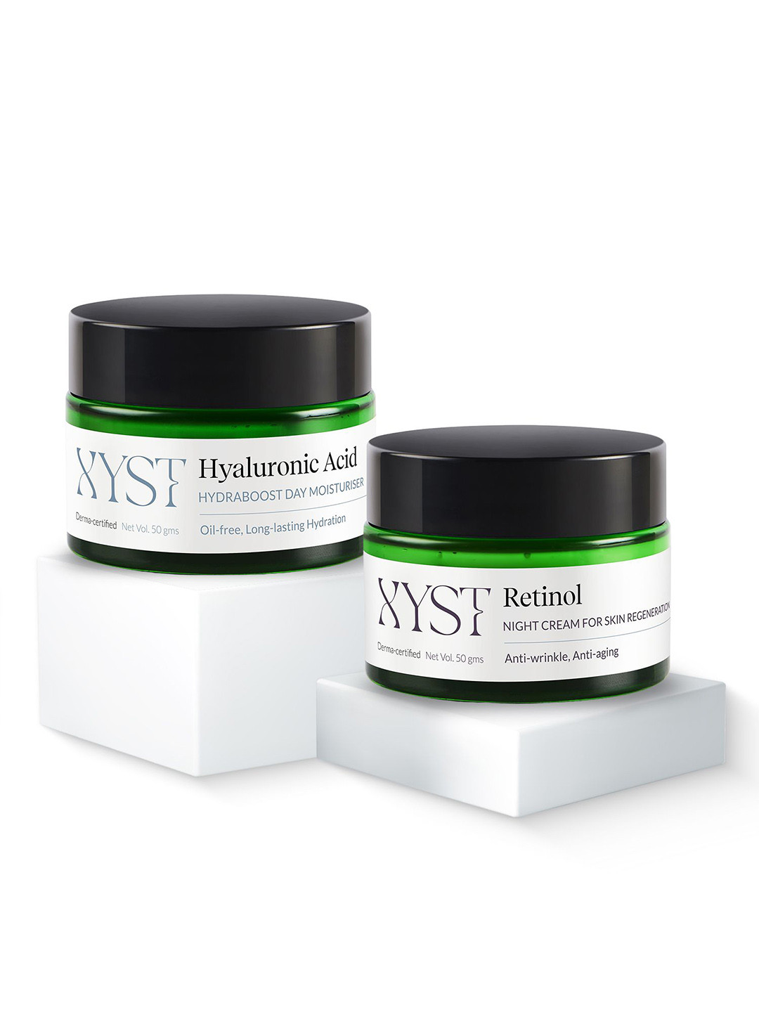 Xyst Set Of 2 Hyaluronic Acid Day Cream & Retinol Night Cream- 50 g Each