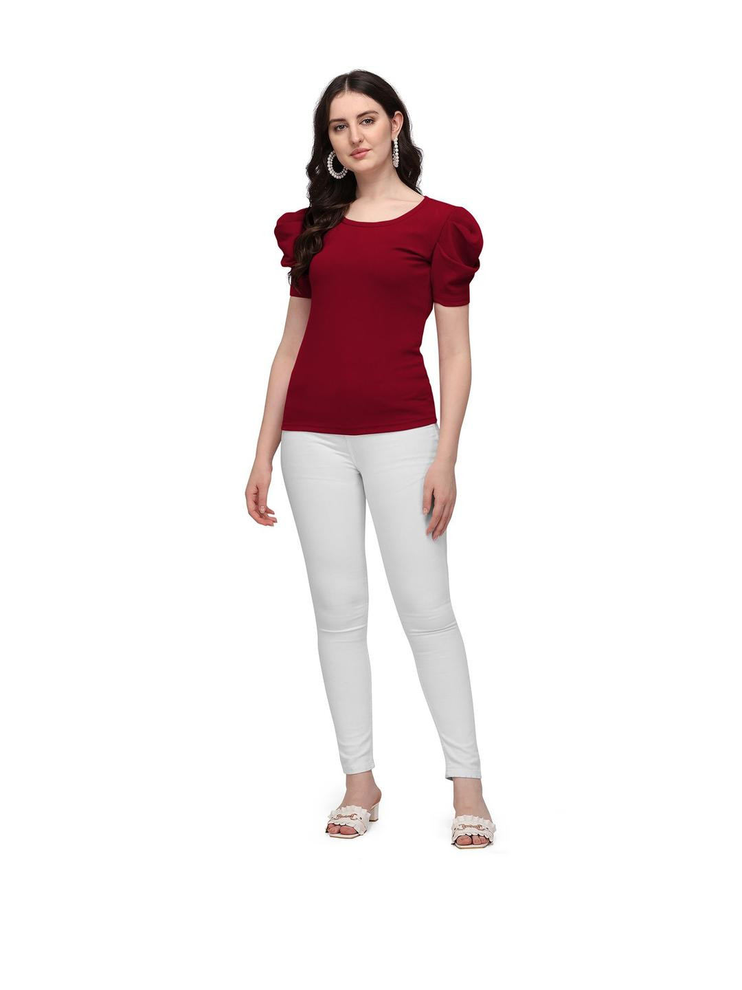 MG FASHION Puff Sleeve Top