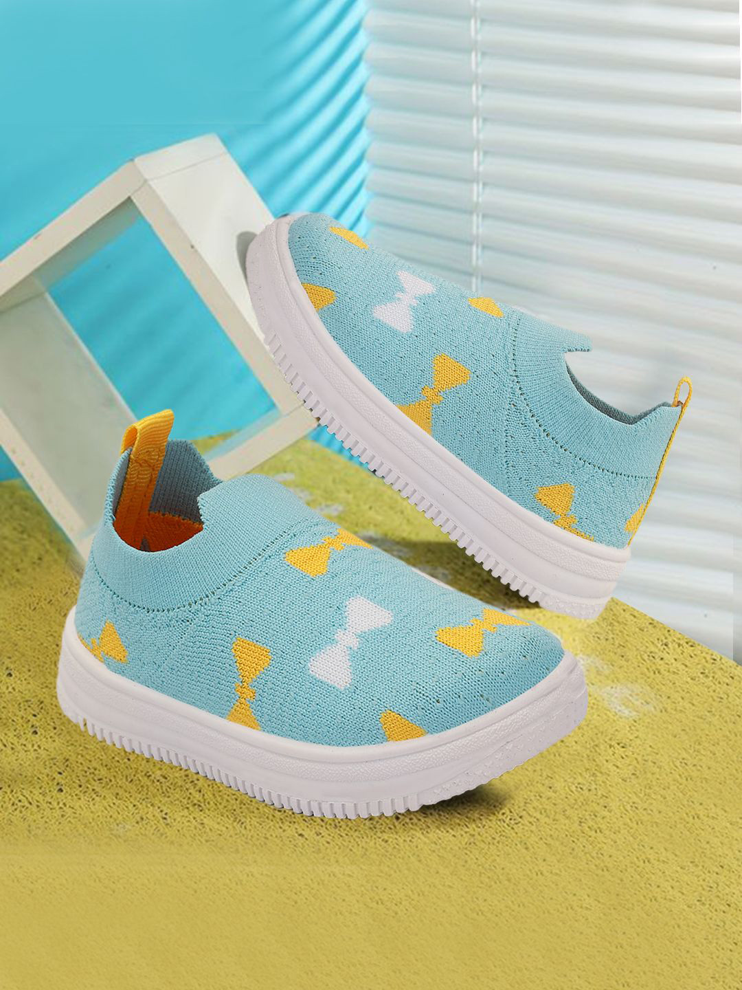 PASSION PETALS Boys Textured Textile Smart Casual Slip-On Sneakers