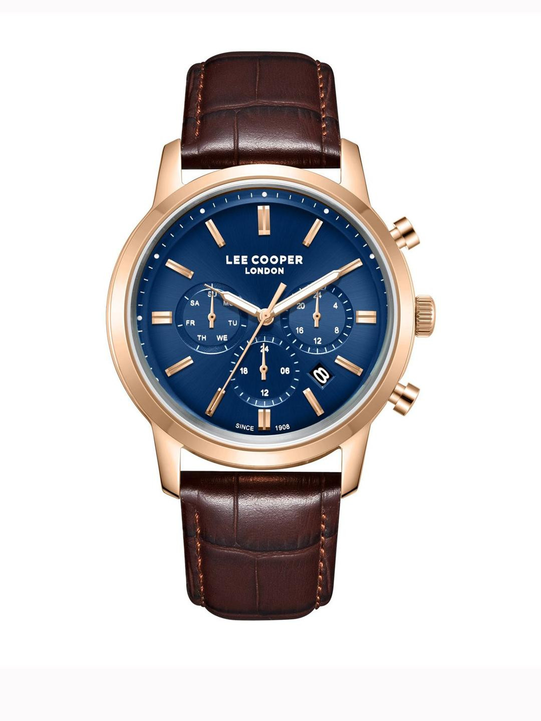 Lee Cooper Men Dial & Leather Straps Analogue Watch LC08186.492-B