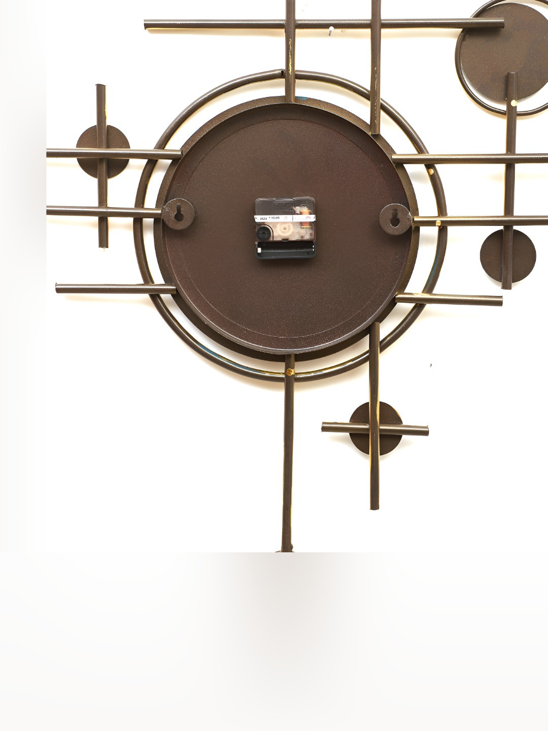 Amaya Decors Green & Gold-Toned Contemporary Wall Clock