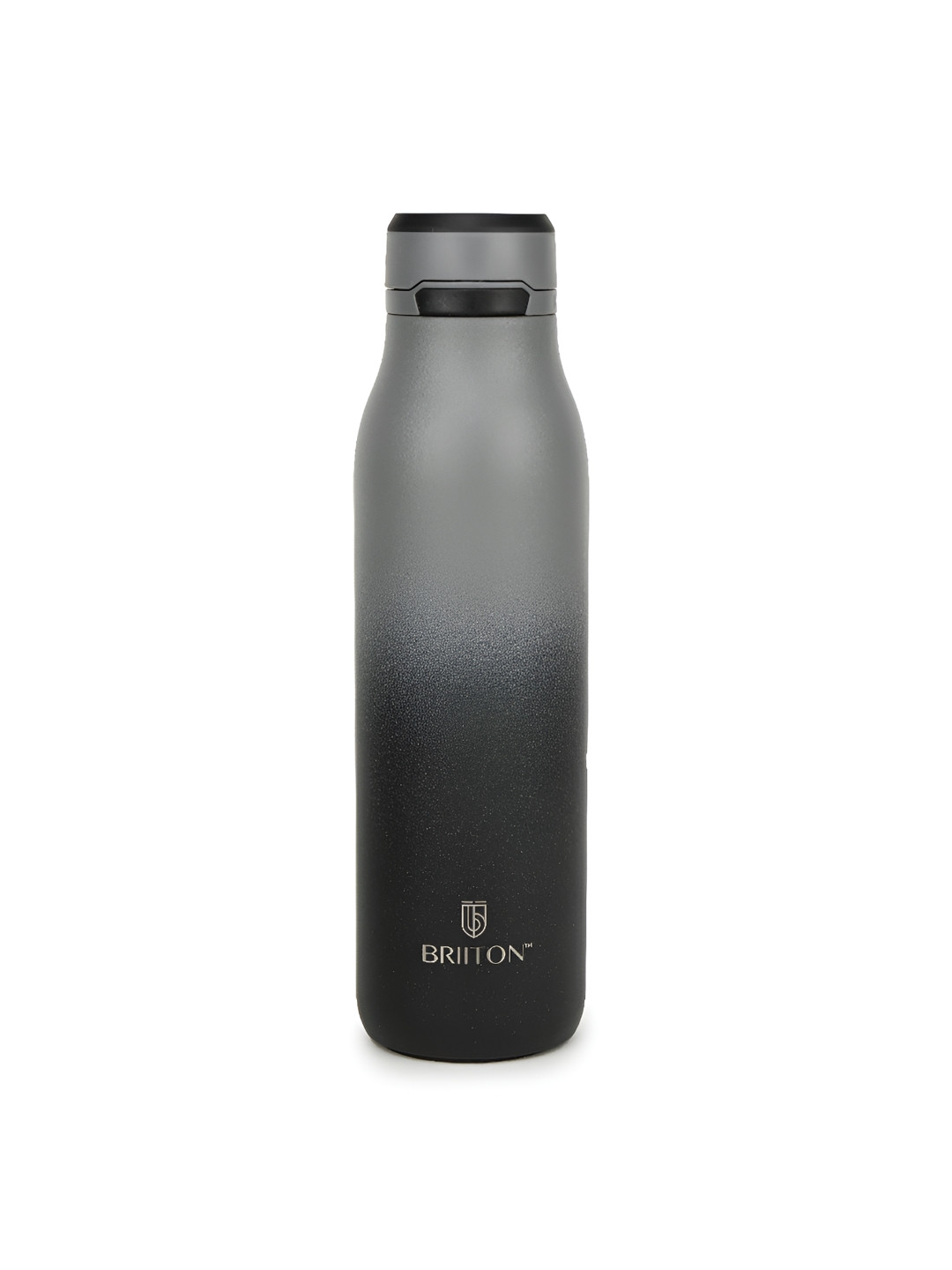 Briiton Black & Grey Single Stainless Steel Solid Water Bottle
