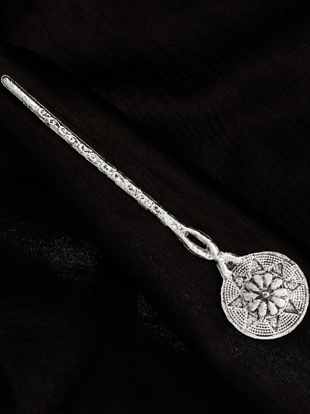 Anouk Silver Plated Bun Pin Head Jewellery