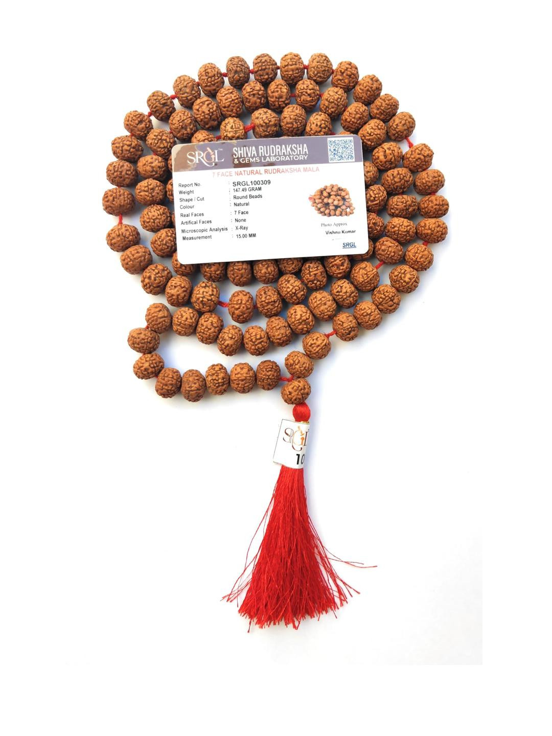 Apnisanskriti Unisex 7-Face Rudraksha Mala